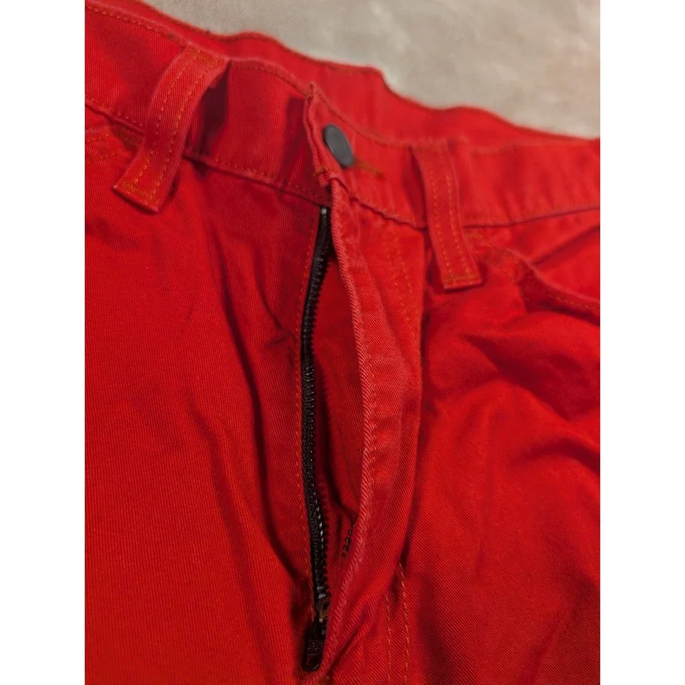 Levi's 569 Loose Straight Jeans Men's 34x32 Red Cotton Stretch Used